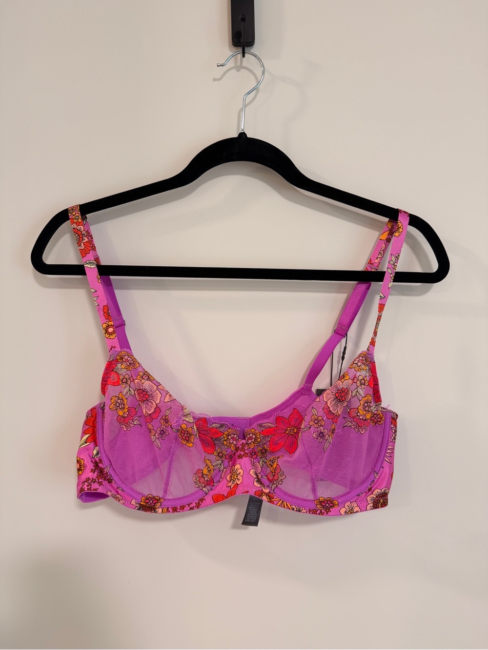 Savage X Fenty Pink Floral Underwire Bra
